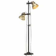 Helloshop26 - Lampadaire réglable avec 2 abat-jour style industriel salon chambre 28 x 160 cm en fer laiton 02_0046698 - 3000234378873 Helloshop26 - Lampadaire réglable avec 2 abat-jour style industriel salon chambre 28 x 160 cm en fer laiton 02_0046698 - 3000234378873
