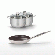 Lot Poêle 28 cm & 2 Faitouts 20/24 cm Elo Bistro Line - noir 3176239984873
