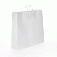 Sac kraft blanc poignées torsadées 54x15x49cm - par 50