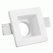SOLOLED Support Spot Encastrable Carré Blanc En Plâtre 120X120X60 Mm Pour Led Gu10 Et Gu5.3 - blanc 0803173015990_0
