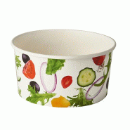 Starpak 45 Bols à salade, Carton à emporter 1 l Ø 15 cm · 7,5 cm Salad - vert en carton 86035