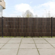 Vidaxl paravents de balcon 5 pcs marron et noir 255x19cm résine tressé 156314 Vidaxl paravents de balcon 5 pcs marron et noir 255x19cm résine tressé 156314