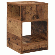 VidaXL Table d'appoint Bois ancien 30,5 x 30 x 45 cm Bois d'ingénierie Modèle Flex Marine - 890908