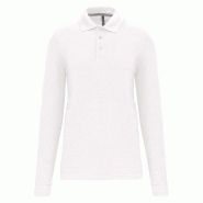 WK Designed To Work Polo manches longues homme Blanc 5XL 65% Polyester | 35% Coton - XXXXXL blanc 3663938185514