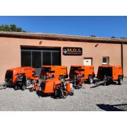 Aérogommeuse hydrogommeuse - Compresseur de 1200 à 11500 l/min - Capacité de 18 à 200 litres