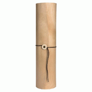 Boîte en bois neutre ronde pour 1 bouteille - fermeture lien Ø9x36cm