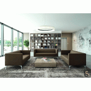 Canapé d'accueil 3 places Design ARTE - OFFISIT - Gris anthracite_0