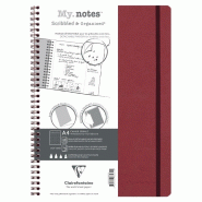 Clairefontaine Lot de 5 Cahier Age Bag My.Notes A4, 120p./60 feuilles marge détachable 90 g/m² reliure intégrale, couv. Coloris rouge, dot grid - 3