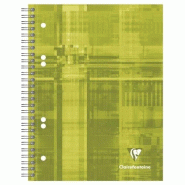 Clairefontaine Lot de 5 Carnet Metric Bind'O Block A5+, 180p./90 feuilles perforées 90 g/m² reliure intégrale, ligné 8mm cadré 4 couleurs + 3 int