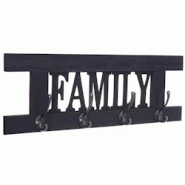Décoshop26 - Porte-manteau mural patère en bois gris foncé vintage family avec 4 crochets 20,5x60x1,5 cm MED04065 - gris 3000380186216 Décoshop26 - Porte-manteau mural patère en bois gris foncé vintage family avec 4 crochets 20,5x60x1,5 cm MED04065 - gris 3000380186216