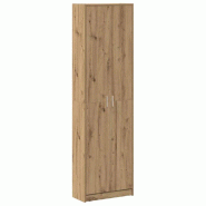 Helloshop26 - Armoire moderne bois d'ingénierie rangement 55 x 25 x 189 cm design épuré en bois chêne artisanal 02_0055922 - métal 3000239263112