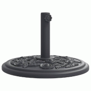 Helloshop26 - Base de parasol ronde 45 x 31,5 cm stable motifs floraux design extérieur en PE noir 02_0056642 - 3000239628430