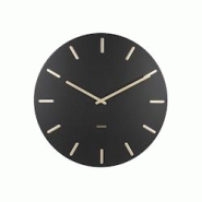 Horloge en métal Charme 45 cm Noir Karlsson - noir inox 8714302641893 Horloge en métal Charme 45 cm Noir Karlsson - noir inox 8714302641893