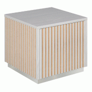 Podium 1 porte push-pull Vertigo T01 MDF naturel et noyer clair 45x45x40cm