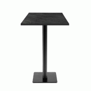 RestooTab - Mange-debout Milan T 50x50cm noir moon texturisé - noir fonte TB-MITFF-5050M-NR.MOO