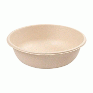 Saladier bagasse naturelle 950 ml Ø 18,6x6,1 cm - par 50