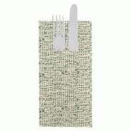 Serviette kangourou double point Dakar 19 G/M2 39x40 cm naturel ouate - par 1400