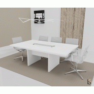 Table de réunion rectangulaire TAK - Mobel Linea. - Oui, 200, Blanc_0
