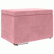 Tabouret Rose 61 x 41 x 40 cm Velours et Bois Composite Modèle Apex Pure Pro - 8721359493160