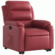 VidaXL Fauteuil inclinable Rouge bordeaux Similicuir Modèle Zelvessa - 3205046