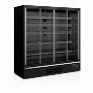 Vitrine réfrigérée pour supermarché à froid positif 1955mm Profondeur 740mm Galaxy+ GP20FGD Black TEFCOLD