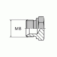 Bouchon mâle BSP pour bague BS tête hexagonale - 1"1/2' , 47.8