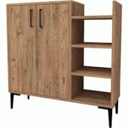 Buffet 2 portes et étagères en aggloméré Leskar Hanah Home - beige 8684283433841 Buffet 2 portes et étagères en aggloméré Leskar Hanah Home - beige 8684283433841