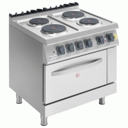 Cuisinière électrique sur four électrique statique gn 2/1 avec 4 pl... - PMS78CFE