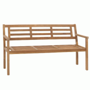 Décoshop26 - Banc de jardin en bois d'acacia massif avec dossier et accoudoirs sans coussins 04_0005835 - Bois massif 3000261523314