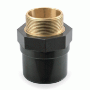 Embout fileté laiton HTA MF à coller et mâle à visser - Ø 020x016x3/8" - Réf 05HEAL016