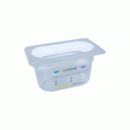 Lot de 10 Bacs Polypropylène HACCP avec couvercle transparent GN 1/9 H. 100 mm - Gastroland - transparent plastique polypropylène 3701666007354