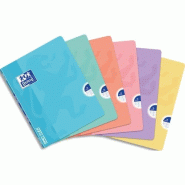 Oxford Lot de 10 Cahier Openflex Pastel piqué 17x22, 96p./48 feuilles 90g/m², Séyès, coloris assortis (6) - 3020120203898