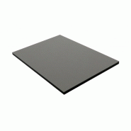 Panneau de bardage stratifié HPL compact - Gris Quartz - 6 mm d'épaisseur, 130 cm de largeur, 61 cm de longueur, surface couverte 0,79 m²_0