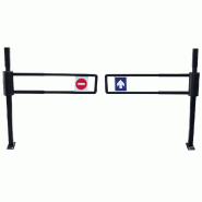 Portillon mécanique simple droit 70/90 cm noir époxy