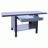 PROREGAL Etabli BUFFALO METAL avec 1x Tiroir | HxLxP 83x150x73cm | Capacité de Charge 700kg | Anthracite - noir métal PR_RS157-15 PROREGAL Etabli BUFFALO METAL avec 1x Tiroir | HxLxP 83x150x73cm | Capacité de Charge 700kg | Anthracite - noir métal PR_RS157-15