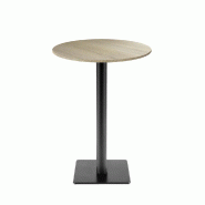 RestooTab - Mange-debout Milan T Ø50cm décor chêne vicenz - marron fonte TB-MITFF-R50M-CH.VIC