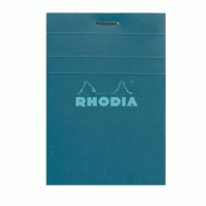 RHODIA Lot de 10 Bloc N°11 paon format 74x105 / A7, 80 feuilles 80 g/m² agrafées, quadrillé 5x5 - 3037920112961