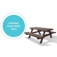 Table pique nique 100% plastique recyclé -  ISOLA