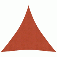 VidaXL Voile d'ombrage 160 g/m² Terre cuite 3x3x3 m PEHD Modèle Balcon Zenith - rouge 311362