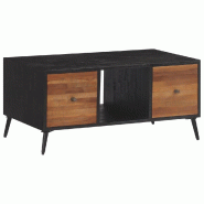 VidaXL Table basse 90x50x41 cm teck de récupération massif Modèle Symphonie Horizon - 358527