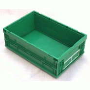 Bac en plastique gerbable vert turquoise odette 6423
