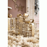 Cadeaux lumineux champagne 15+20+25cm - par 3