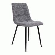 Chaise de repas middelfart tissu - gris chiné