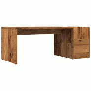 Décoshop26 - Table basse design rustique et moderne 90 x 45 x 35 cm bois d'ingénierie marron effet vieilli DEC040211 - marron Bois massif 3000264806