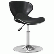 Décoshop26 - Tabouret de bar x1 chaise haute hauteur réglable en PVC noir DEC029522 - noir 3000257418846 Décoshop26 - Tabouret de bar x1 chaise haute hauteur réglable en PVC noir DEC029522 - noir 3000257418846