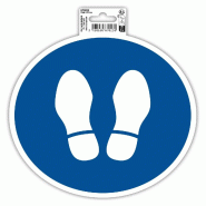 Exacompta Signalisation adhésive Arrêt obligatoire, bleu/blanc - bleu 67023E