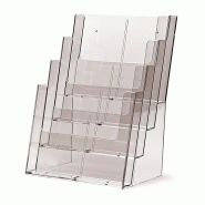 Exposiciónate Taymar® Porte-brochures Comptoir/Mur 4x A4 Portrait 4C230X - transparent plastique 8595578312157