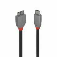 LINDY 1m USB 3.2 Type C to Micro-B Cable Anthra Line