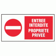 Plaque Entrée interdite - Propriété privée