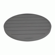 Plateau de table rond en aluminium gris foncé 580 mm | Bolero - FX037